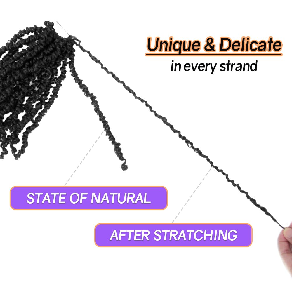 12-Inch Yanky Twist Crochet Hair – 10 Packs Pre-Twisted Mini Spring Senegalese Twist Braids – Natural Black (1B)