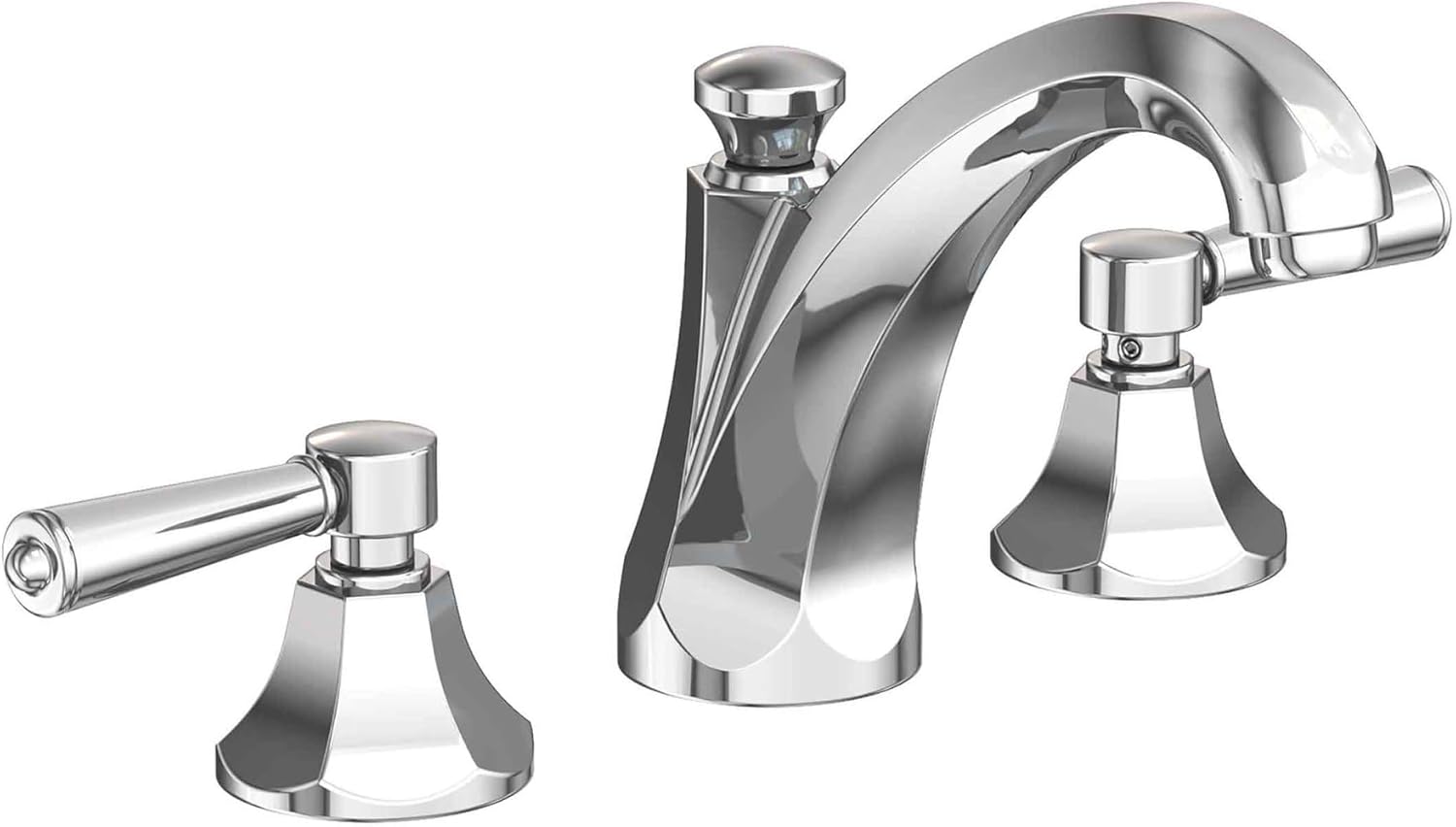 Newport Brass 1200C Metropole 1.2 GPM Widespread Bathroom Faucet with Pop-up Drain Assembly – Polished Chrome
