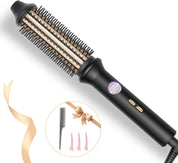 Avvnee Thermal Brush Curling Iron – 1.26" Heated Round Brush for Long Hair – 10 Temp Settings, 30s Fast Heat, Anti-Scald Design