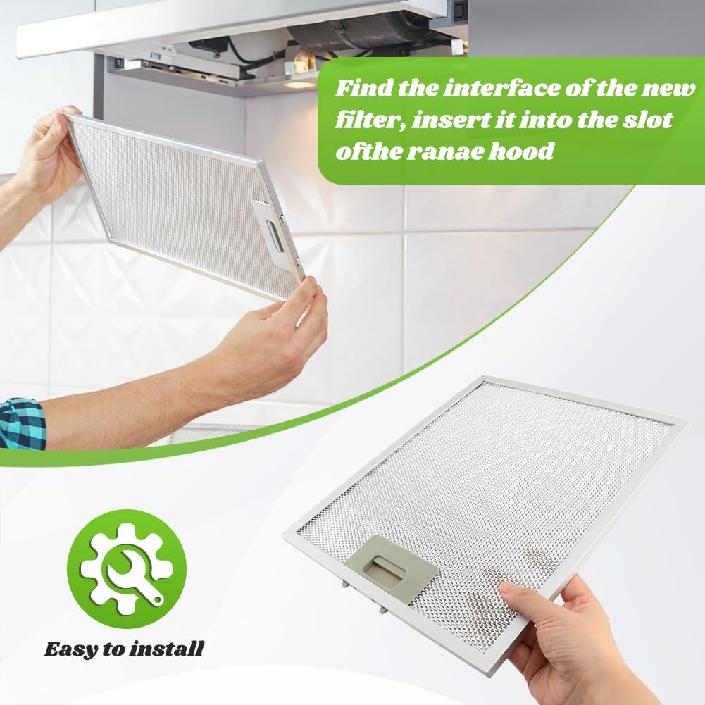 3-Pack W10169961A 5-Layer Aluminum Range Hood Filters – 10.5" x 12"