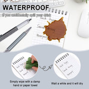 IBEQUEM 11-Pack Waterproof Pocket Notebooks – 3 x 5 Inch All-Weather Tactical Notepads for Outdoor Use, Police & Field Notes