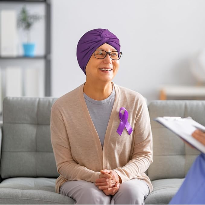 2-Pack Soft Cotton Turbans - Pre-Tied Headwraps for Women | Chemo Headwear, Muslim Scarf & Sleep Cap