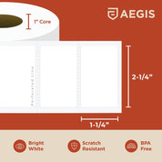 2 ¼” x 1 ¼” Direct Thermal Labels – Barcode & Address Labels, Perforated, Compatible with Rollo, Zebra & Other Desktop Printers