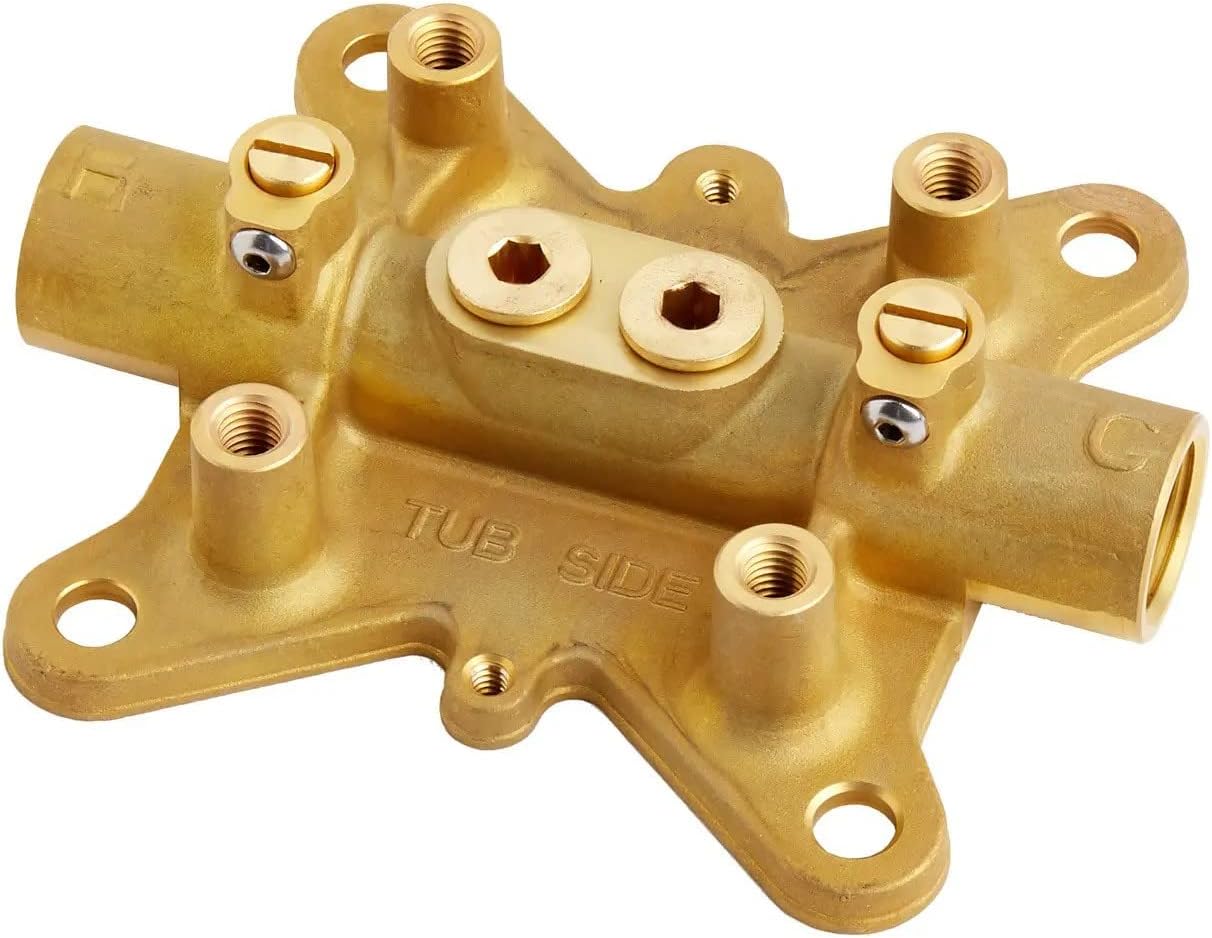 Signature Hardware 448006 Freestanding Tub Filler Rough-In Valve with Built-In Stops – Solid Brass Construction