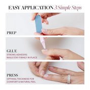 Glamnetic Press on Nails – Think Pink | Solid Opaque Light Pastel Pink Short Oval Nails, Reusable | 15 Sizes – 30 Nail Kit