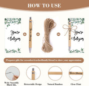 30 Sets Employee Appreciation Gifts – Motivational Bamboo Pens with Thank You Cards for Teachers, Students, Coworkers & Teams