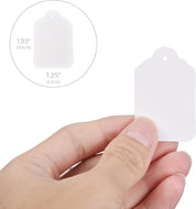 GILLRAJ Unstrung Marking Blank White Price Tags – 1.93" x 1.25" (49mm x 32mm), Pack of 1000 Paper Clothing Hang Tags Without String