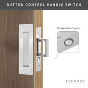 Recessed Finger Flush Pulls with Edge Pull – 4.72" Sliding Closet Door Handles – Stainless Steel Hardware for Pocket Doors, Barn Doors, Cabinets – Silver (Set)