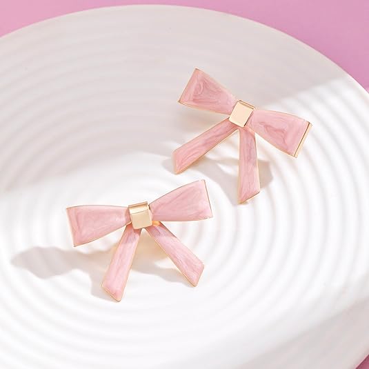 Bow Earrings for Women – Cute Ribbon Stud Coquette Earrings by Sea Dry
