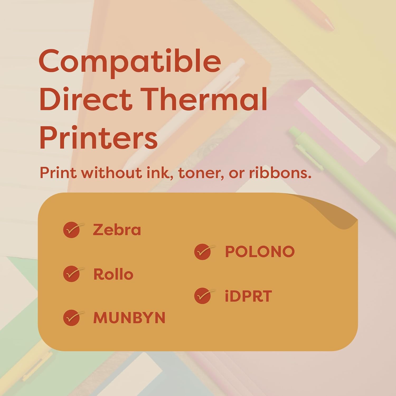 2 ¼” x 1 ¼” Direct Thermal Labels – Barcode & Address Labels, Perforated, Compatible with Rollo, Zebra & Other Desktop Printers