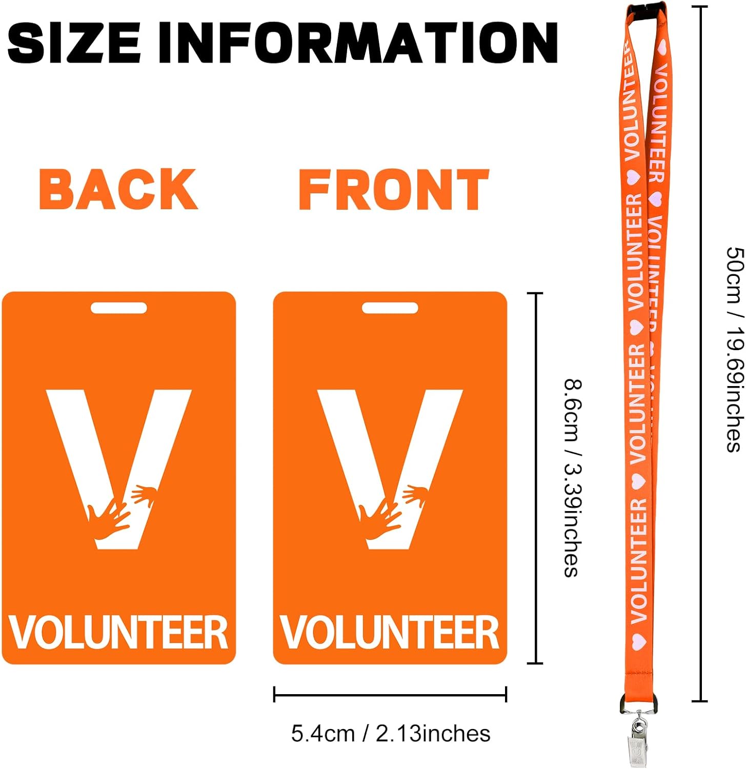 Colarr 24-Pack Volunteer Lanyards with PVC ID Badge Holders – Bulk Breakaway Neck Straps for Events, Church, School, Fundraisers