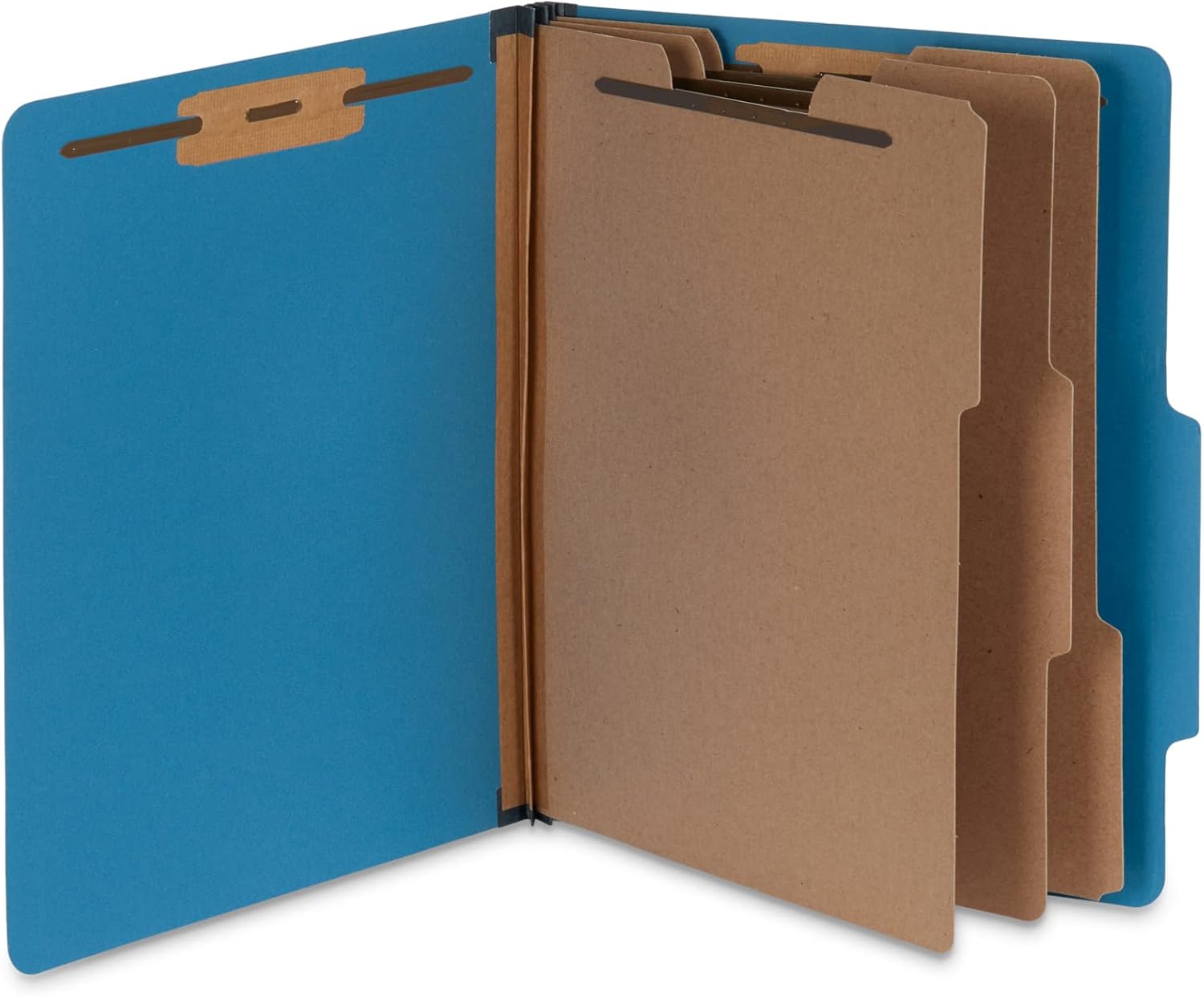 Blue Summit Supplies Dark Blue Classification Folders – Letter Size with 3 Dividers & 2-Inch Tyvek Expansion – Medical/Client File Organizer, Lease Folder – 10-Pack