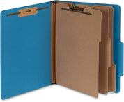 Blue Summit Supplies Dark Blue Classification Folders – Letter Size with 3 Dividers & 2-Inch Tyvek Expansion – Medical/Client File Organizer, Lease Folder – 10-Pack