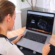 Steady Portable Laptop Stand – Foldable Aluminum Riser for Laptops & Tablets up to 15.6", Lightweight & Durable with Carry Pouch