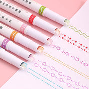 Flownwing Curve Pens and Highlighter Set – 6 Unique Shapes & Colors for Creative Note Taking and Drawing