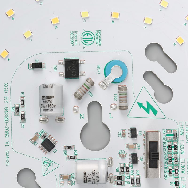 HAOLEDI 6.69" LED Ceiling Fan Light Retrofit Kit – 25W 3000LM – 5CCT Adjustable 3000K–6000K – Dimmable