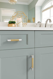 Amerock Esquire 5-1/16" (128mm) Cabinet Pull – Polished Nickel/Champagne Bronze – Pack of 6