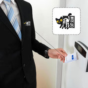 Ekrecion Cat Scan Black Glitter Retractable Badge Reel – Funny Cat ID Clip for Nurses, Office Workers, and Cat Lovers