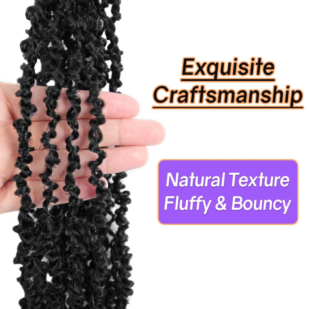 12-Inch Yanky Twist Crochet Hair – 10 Packs Pre-Twisted Mini Spring Senegalese Twist Braids – Natural Black (1B)