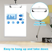 4-Pack Plastic Clipboards – 12.6" x 9" Transparent Hardboard with Low Profile Metal Clip, Office Whiteboard Clipboards for Classroom & School Supplies