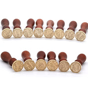 Medieval Initial Alphabet Sealing Wax Stamp – Brass Head with Wooden Handle – Letter S