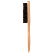 Boar Bristle Slick Back Hair Brush – Sleek Ponytail & Edge Control Styling Tool with Wide Rat Tail for Sectioning