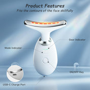 ForeverShine 7 in 1 Electric Face and Neck Tool – Anti-Aging Skincare Device for Wrinkle Removal, Home Daily Use