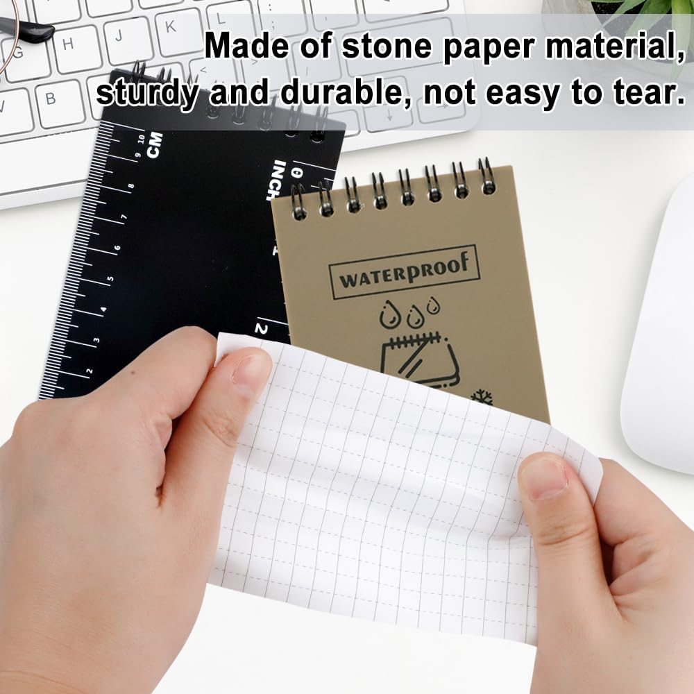 IBEQUEM 11-Pack Waterproof Pocket Notebooks – 3 x 5 Inch All-Weather Tactical Notepads for Outdoor Use, Police & Field Notes