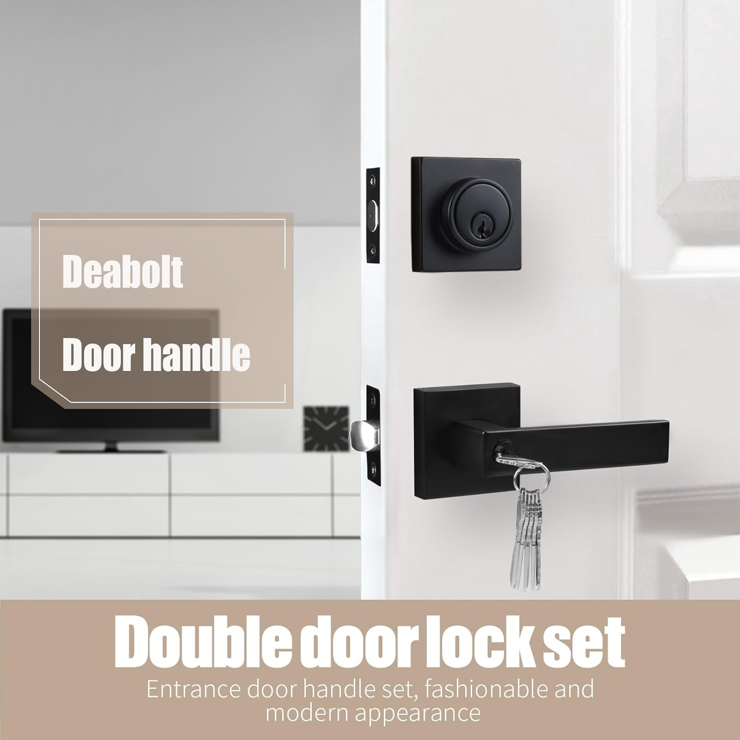 Cielsa Dawn Exterior Door Lock Set – Handle & Deadbolt Combo