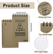 IBEQUEM 11-Pack Waterproof Pocket Notebooks – 3 x 5 Inch All-Weather Tactical Notepads for Outdoor Use, Police & Field Notes