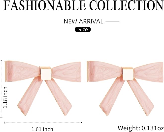Bow Earrings for Women – Cute Ribbon Stud Coquette Earrings by Sea Dry