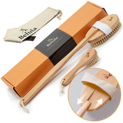 Belula Dry Brushing Body Brush Set – Natural Boar Bristle Body Brush, Exfoliating Face Brush & Bath Gloves – Lymphatic Drainage & Glowing Skin
