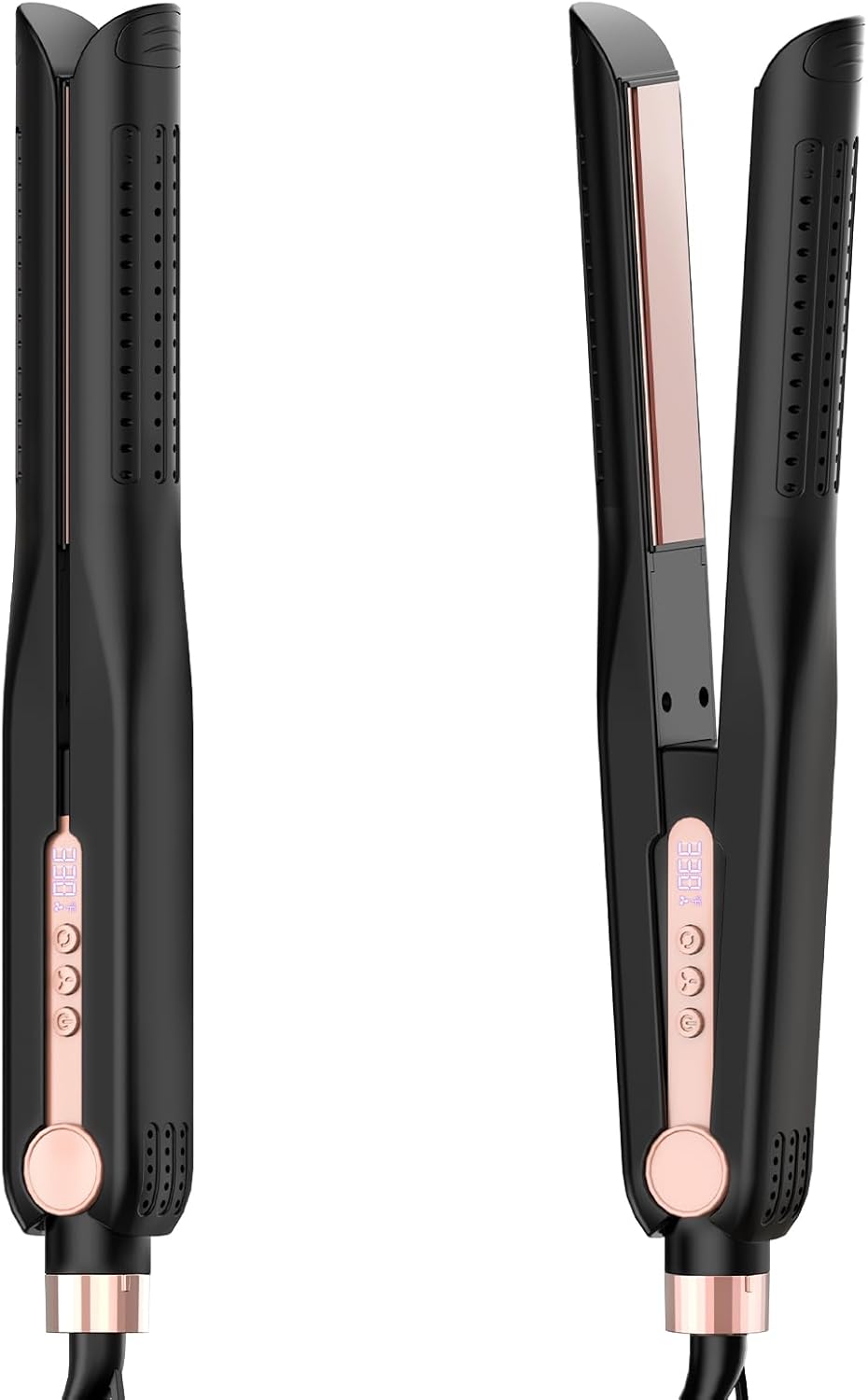SKIMI Airflow Styler – Titanium Flat Iron & Curling Wand with Cooling Air Vents, 5 Heat Settings, Dual Voltage, Hair Straightener & Curler