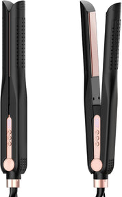 SKIMI Airflow Styler – Titanium Flat Iron & Curling Wand with Cooling Air Vents, 5 Heat Settings, Dual Voltage, Hair Straightener & Curler