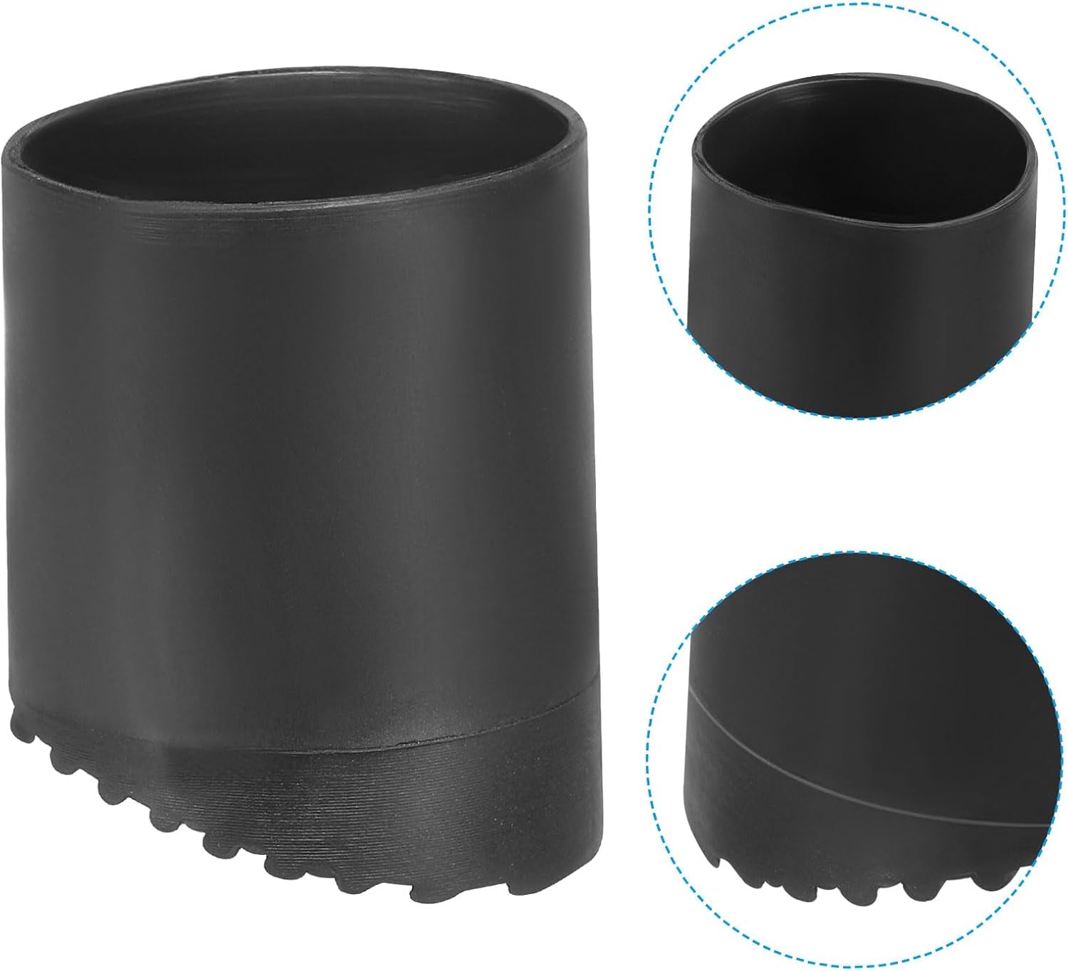 PATIKIL Step Ladder Foot Mat – 2 Pack 32mm Herringbone Rubber Ladder Feet Covers, Non-Slip Protective Caps for Ladder Legs