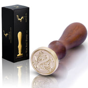 Medieval Initial Alphabet Sealing Wax Stamp – Brass Head with Wooden Handle – Letter S