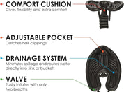 Portable Inflatable Rinse Basin for Hair Washing & Cutting at Home or in Bed – No Salon Chair Needed