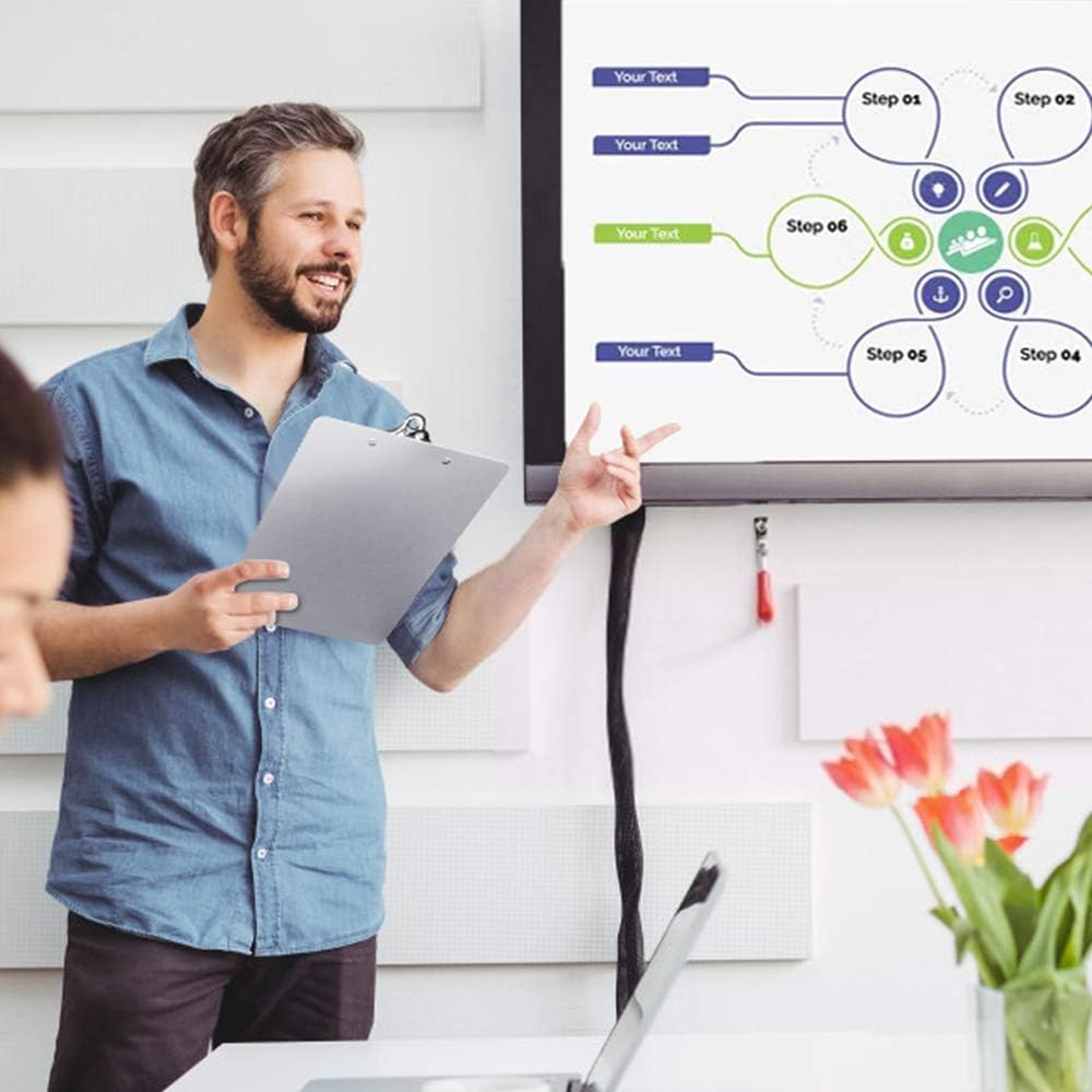 Heavy Duty Metal Clipboard – Rust-Proof Aluminum Plate with High-Capacity Low Profile Clip, Fits Letter Size & A4 Paper (Single Plate)