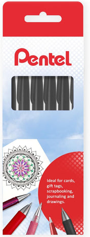 Pentel Original Sign Pen S520 – Fibre Tip Fineliner Marker Pens, 2mm Nib, 1mm Line Width, Pack of 6