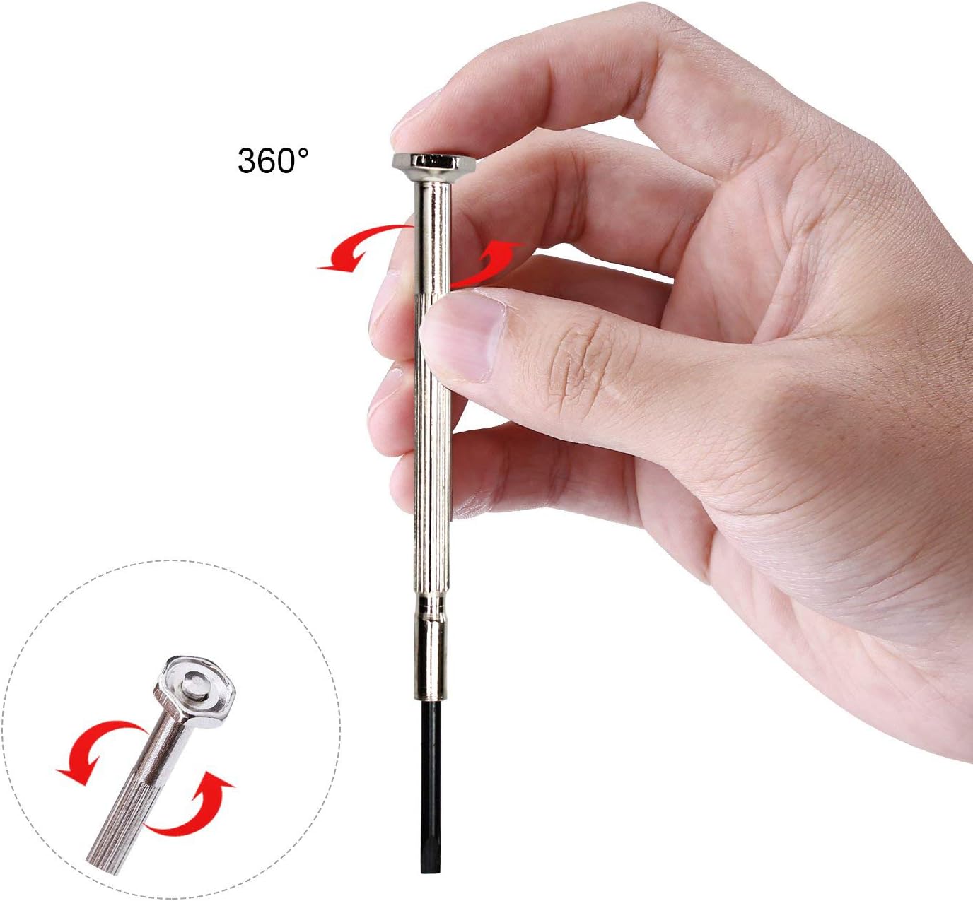 11 Piece Mini Precision Screwdriver Set – Chrome Finish, Ideal for Eyeglasses, Electronics, Jewelry