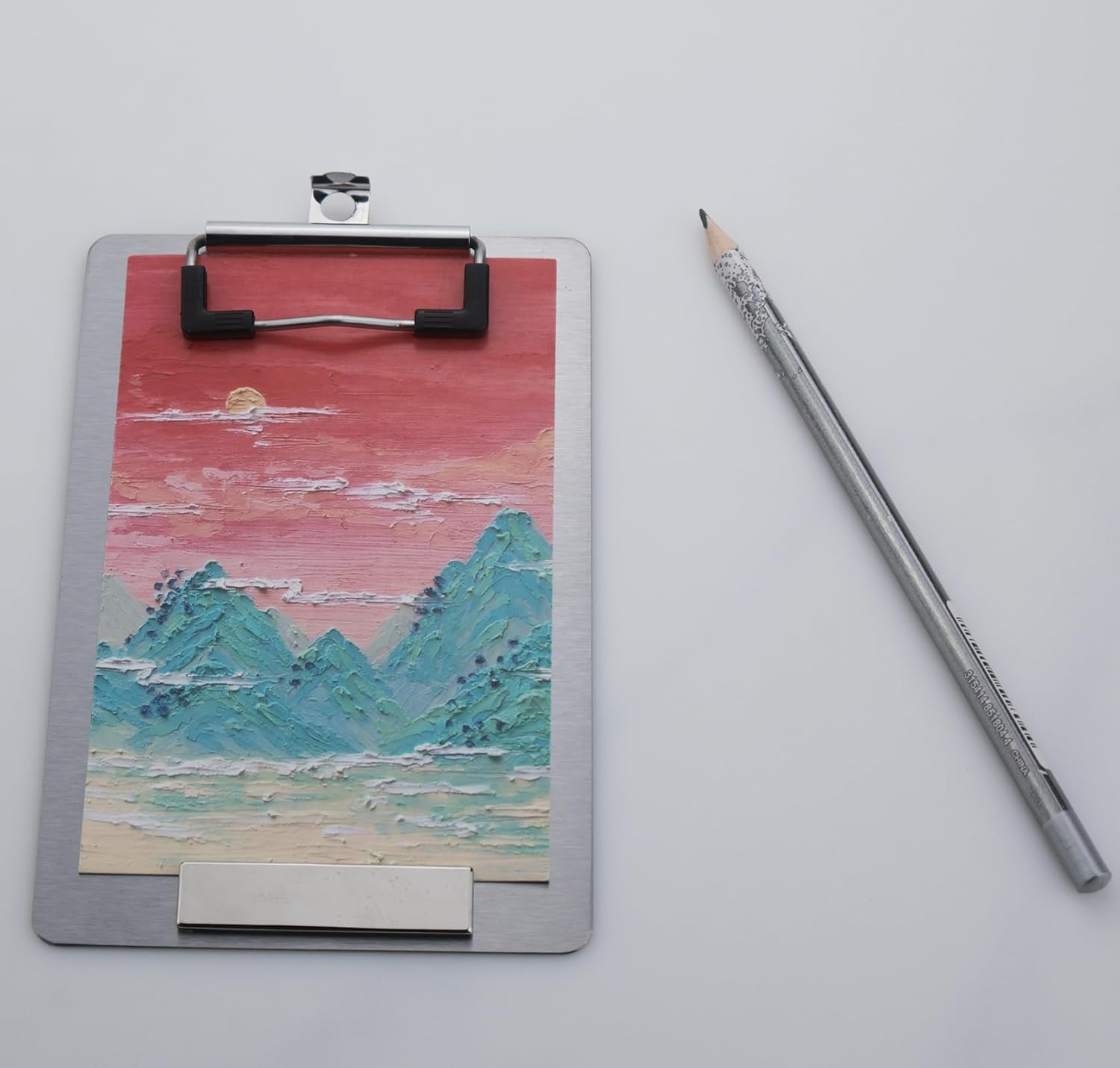 4×6 Stainless Steel Magnetic Clipboards – Mini Metal Clipboard with 304 Low Profile Clip, Message Board for Fridge, Recipes, Notes (4.3" x 6.5")