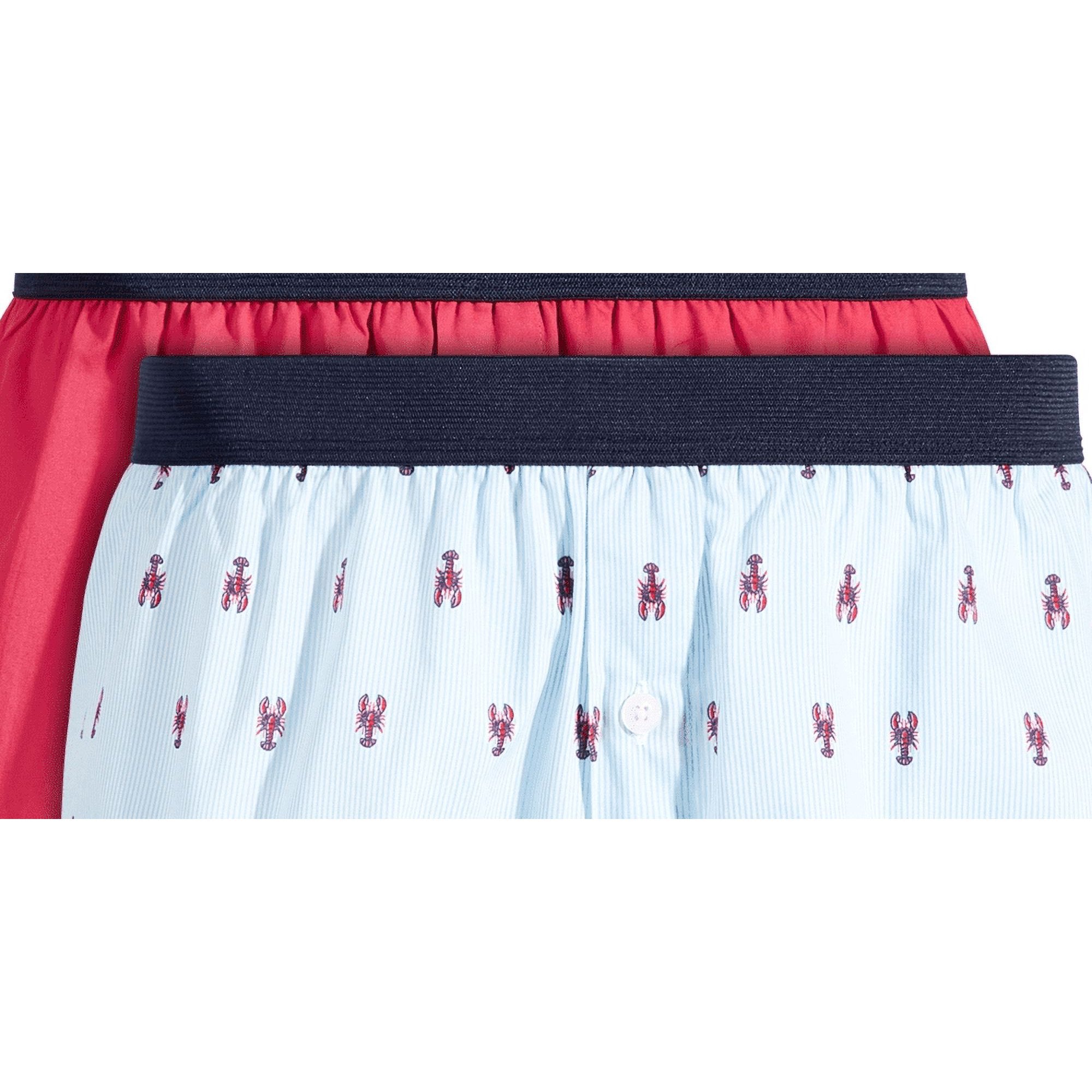 Club Room Men's 2-Pack Lobster & Solid Boxer Shorts - Blue, Size XX-Large