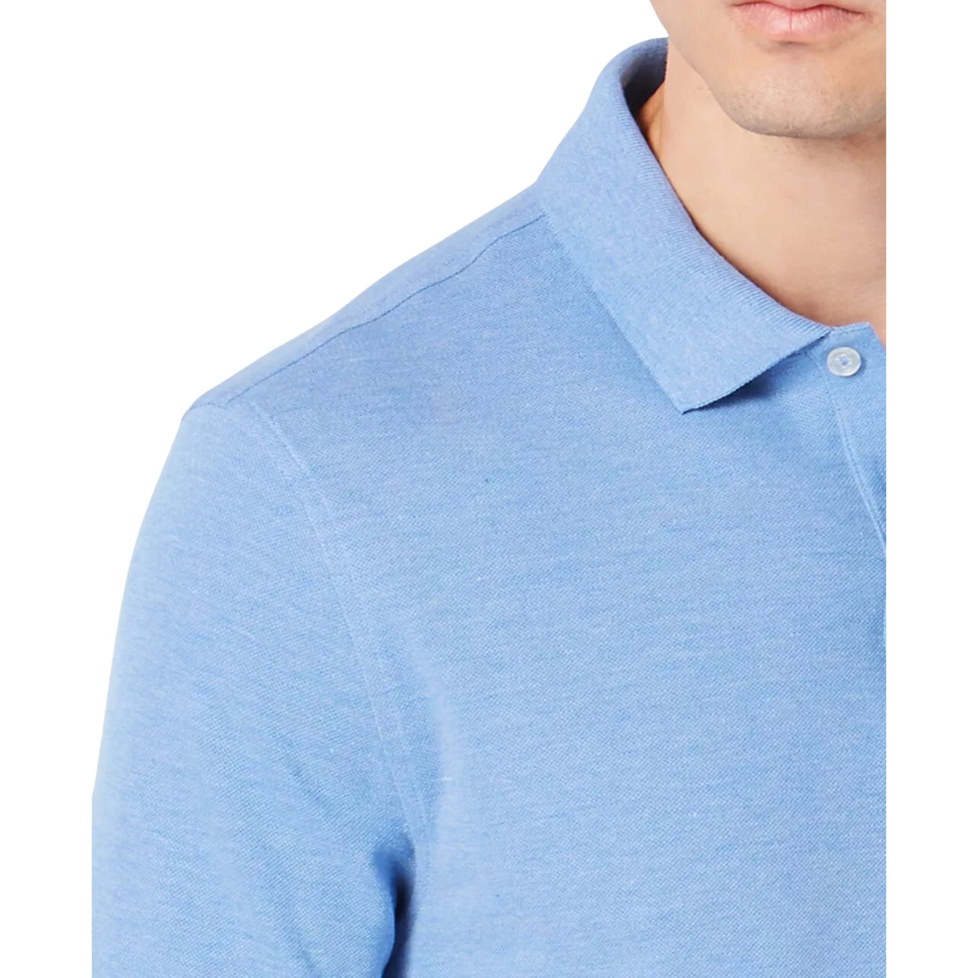 Club Room Men's Blue Classic-Fit Performance Stretch Polo Shirt, Blue - Small