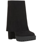 I.N.C. International Concepts Acelina Women's Faux Suede Cuffed Booties – Black, Size 9.5M