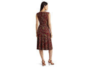 Lauren Ralph Lauren Women's Paisley Twist Front Jersey Dress Sheath - Size 6