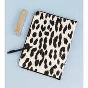 Kate Spade New York Vegan Leather Padfolio – Zippered 8.5" x 11" Portfolio Organizer, Modern Leopard