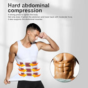 Men's 4-Pack Body Slimming Shapewear Tummy Control Thermal Compression Tank - XL