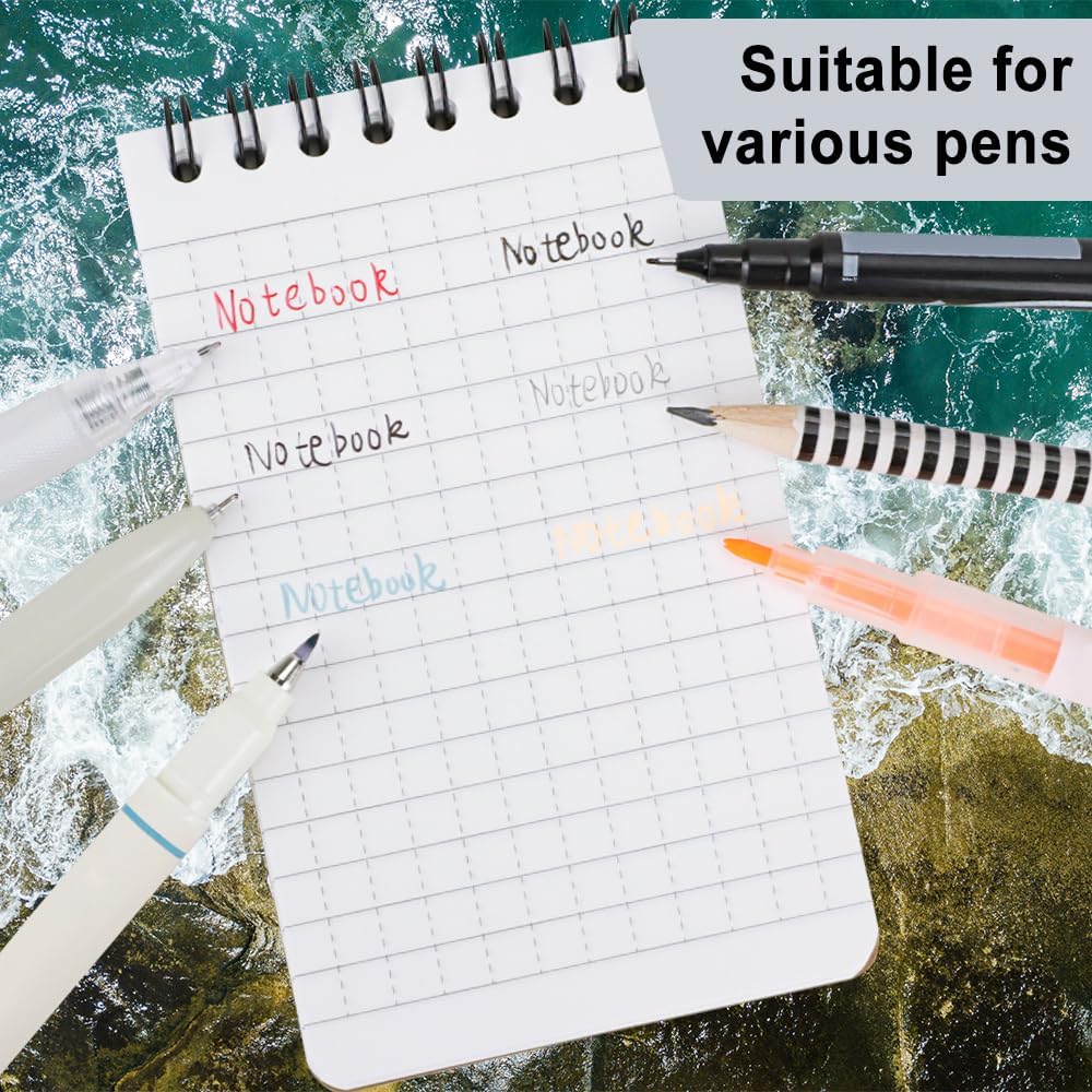 IBEQUEM 11-Pack Waterproof Pocket Notebooks – 3 x 5 Inch All-Weather Tactical Notepads for Outdoor Use, Police & Field Notes