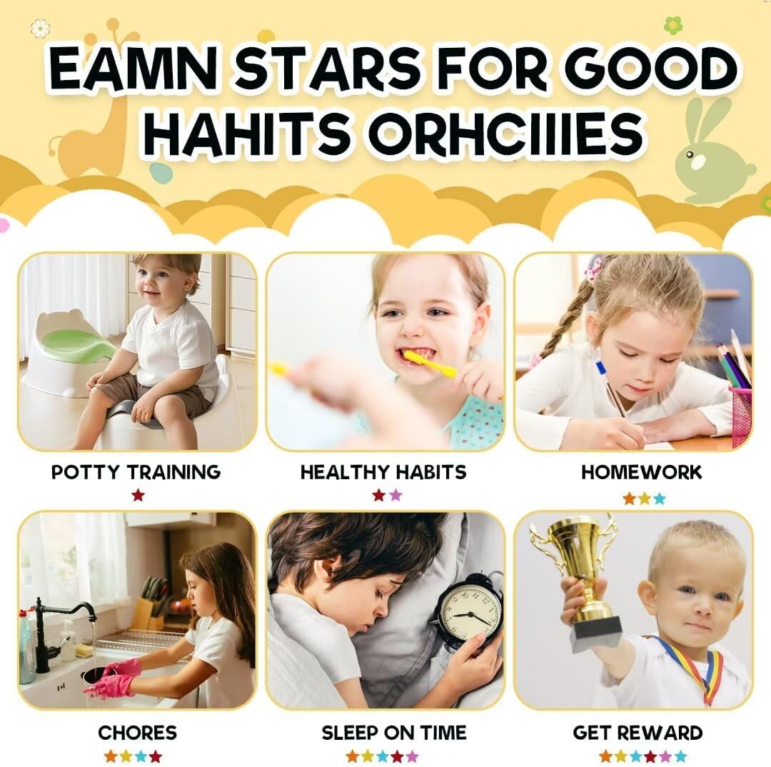 NBUZI Magnetic Reward Jar for Classroom – Personalized Stars Reward System, Multicolor