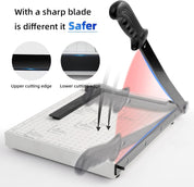 ZEQUAN Guillotine Paper Cutter – 12-Inch Heavy Duty Paper Trimmer with Safety Blade Lock, 12 Sheet Capacity – Metal Paper Slicer for Office, Home, and School